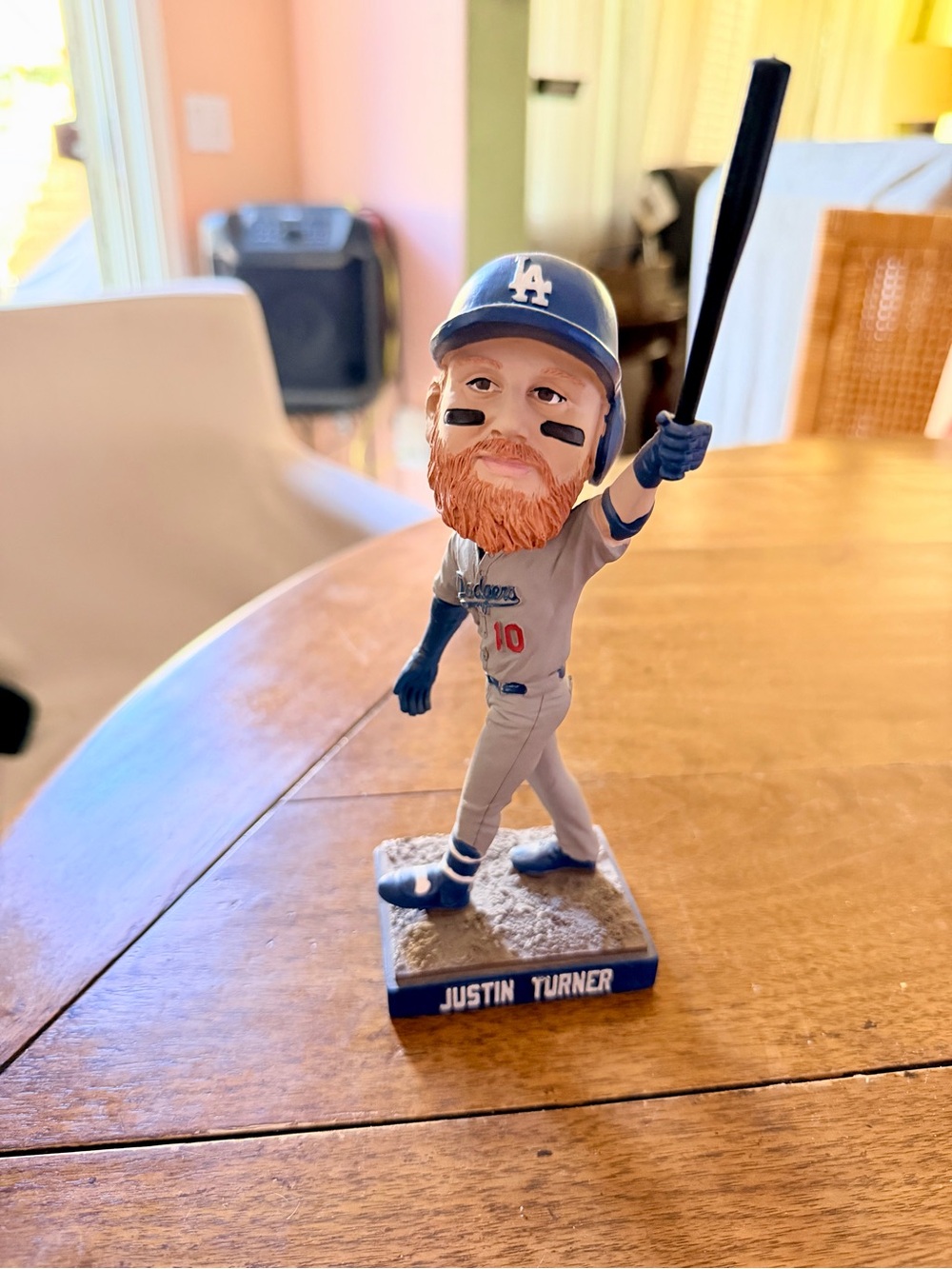 Los Angeles Dodgers Justin Turner Blue Baseball Bobblehead Home Accent